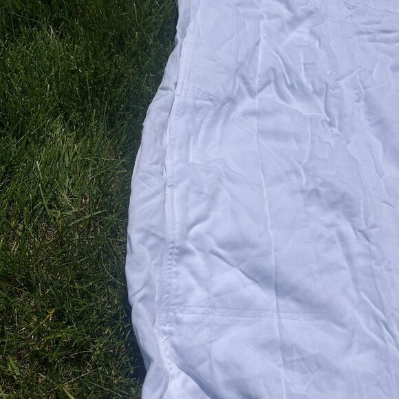 Splendid Womens Tawni Mini Shift Dress White Chambray Pockets Boho NWT $158 XS - Picture 6 of 9